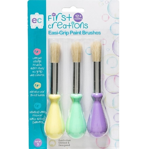 First Creations Easi-Grip Paint Brushes Set Of 3 image 0 Large Image