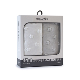 Bubba Blue Essentials Change Pad Cover White/Grey 2 Pack