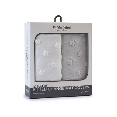 Bubba Blue Essentials Change Pad Cover White/Grey 2 Pack image 0 Large Image