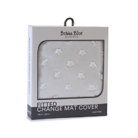 Bubba Blue Essentials Sherpa Change Pad Cover White image 0 Large Image
