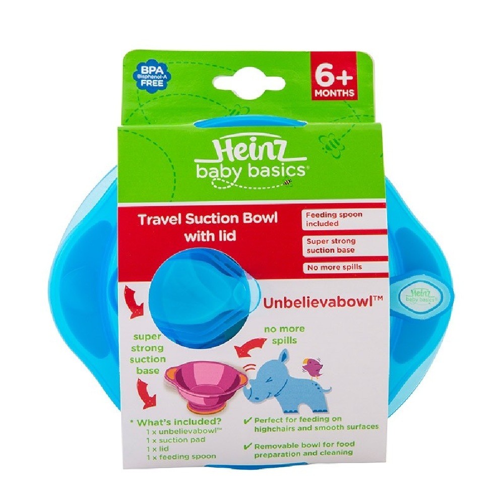 Heinz Baby Basics Unbelievabowl Suction Bowl with Lid Spoon