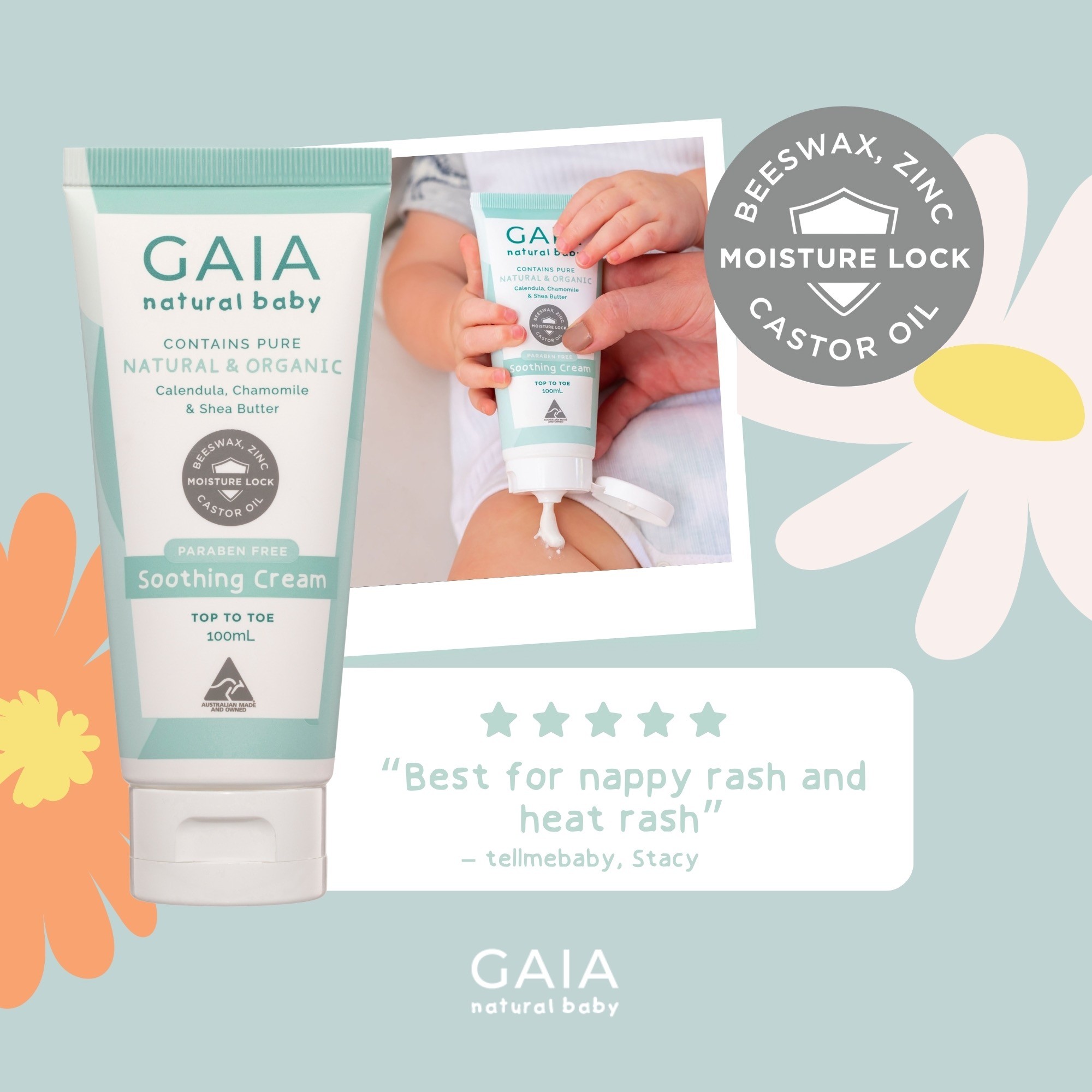 Gaia Baby Soothing Cream 100Ml Baby Bunting AU