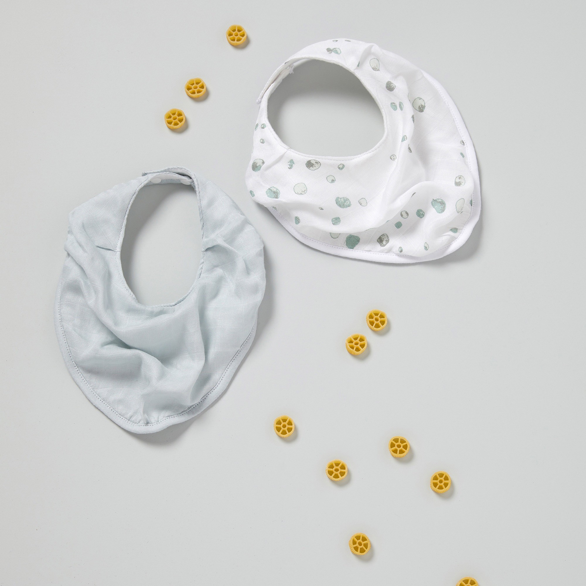 Little Bamboo Muslin Bib Whisper 2 Pack. Cloth Baby Bunting AU