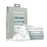 Little Bamboo Muslin Wash Cloth Whisper 6 Pack image 3