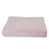 Living Textiles Knit Stripe Blanket Pink image 0