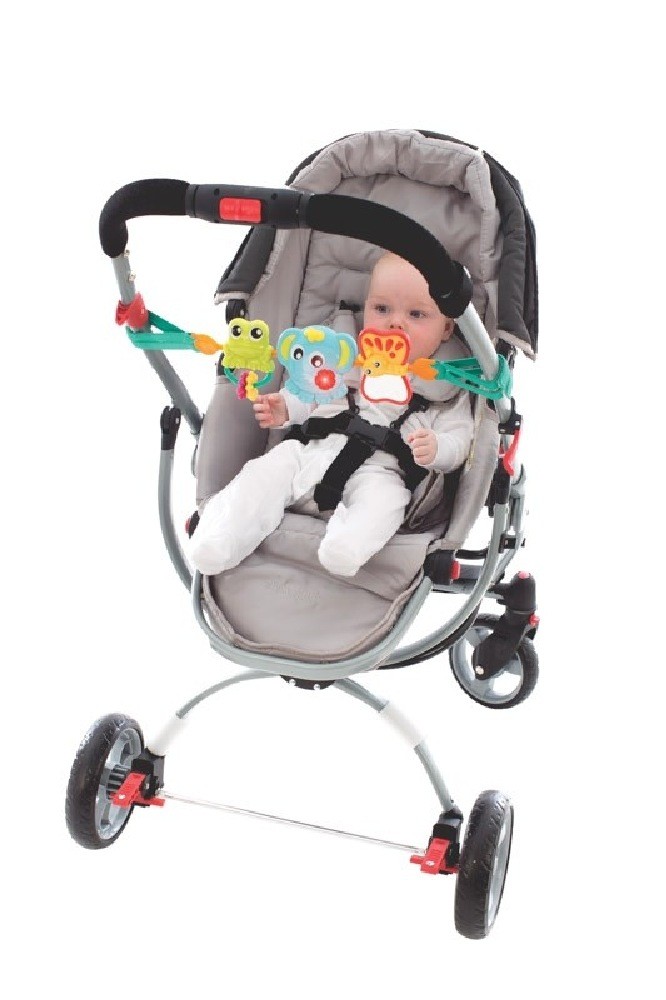 Playgro Travel Trio Musical Pram Tie Baby Bunting AU