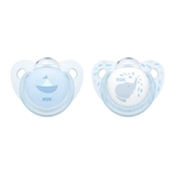 NUK Soother - Baby Blue - 6-18 Months - 2 Pack image 0