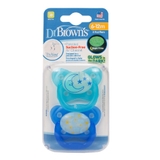 Dr Browns Soother Prevent Glow in the Dark Stage 2 6-12Mth+ Blue image 0