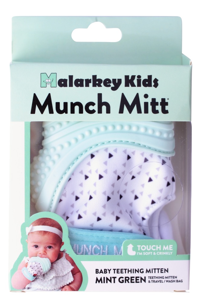 Malarkey Munch Mitt Teething Mitten Green | Soothers | Baby Bunting AU