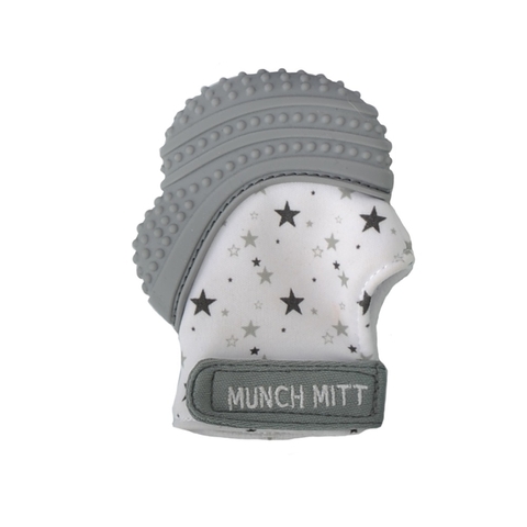 Malarkey Munch Mitt Teething Mitten Grey Stars image 0 Large Image