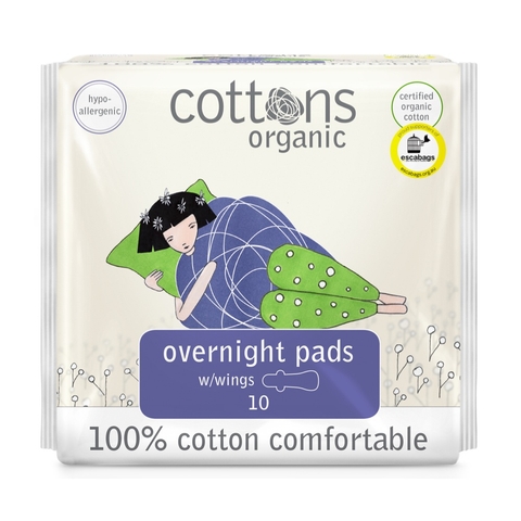 Cottons Overnight Pads 10Pack image 0 Large Image