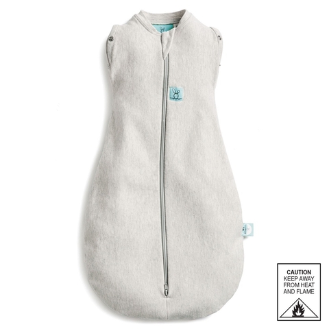 Ergopouch Organic Cotton Cocoon Swaddle Bag 1.0 Tog Grey Marle 0-3 Months image 0 Large Image