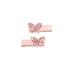 4Baby Butterfly Glitter Clips Pink Osfa