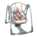 Ingenuity Boutique Collection Swing N Go Portable Swing Bella Teddy image 2