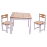 Tikk Tokk Little Boss Envy Timber Table & Chair Set White/Natural image 0