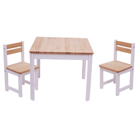 Tikk Tokk Little Boss Envy Timber Table & Chair Set White/Natural image 0 Large Image