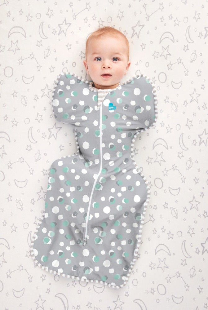Love To Dream Swaddle Up Original 1.0 Tog Polkadots Grey Newborn Swaddles Baby Bunting AU