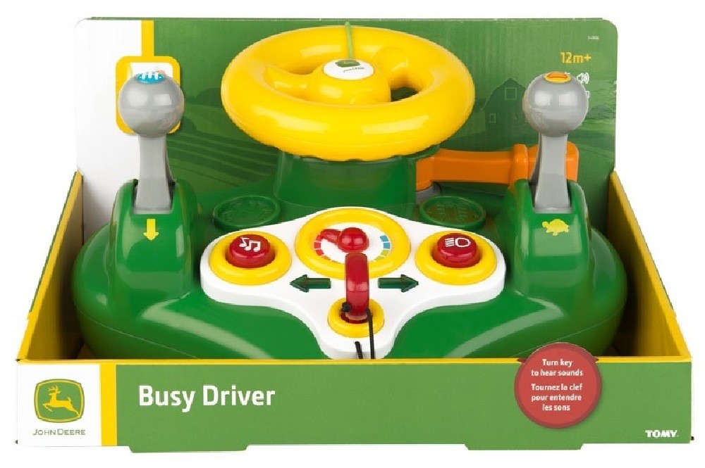 John deere steering store wheel toy