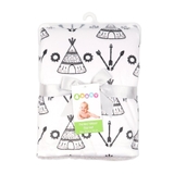 4Baby Velour Blanket with Sherpa Teepee image 1