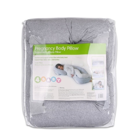 4Baby Jersey Body Pillow Grey Marle image 0 Large Image