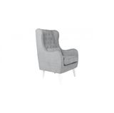 Il Tutto Bambino Claudia Rocking Chair + Ottoman French Grey/White Legs image 2