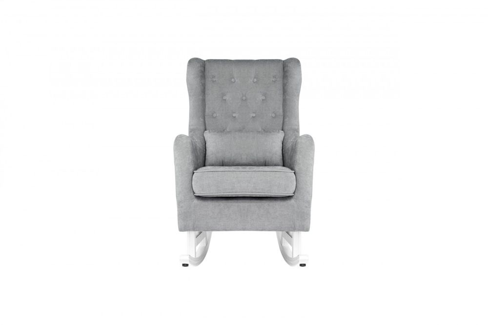 Il Tutto Bambino Claudia Rocking Chair Ottoman French Grey White