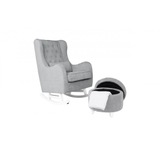 Il Tutto Bambino Claudia Rocking Chair + Ottoman French Grey/White Legs image 6