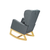 Il Tutto Bambino Mimmie Rocking Chair + Ottoman - Flint Grey/Natural Legs image 2