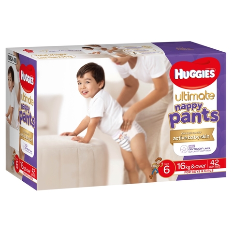 Huggies Ultimate Nappy Pant Junior Size 6/16+kg Jumbo 42 Pack image 0 Large Image