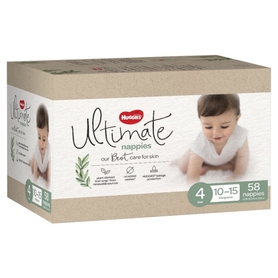 Huggies Ultimate Nappies Jumbo Toddler Size 4/10-15kg 58 Pack