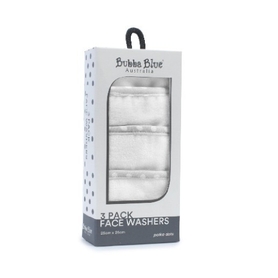 Bubba Blue Polka Dots Wash Cloth Grey 3 Pack
