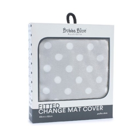 Bubba Blue Polka Dots Change Pad Cover Grey