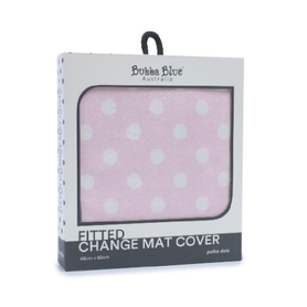 Bubba Blue Polka Dots Change Pad Cover Pink