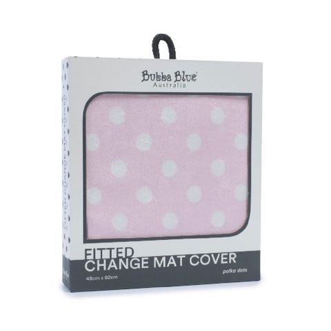 Bubba Blue Polka Dots Change Pad Cover Pink image 0 Large Image