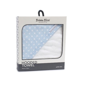 Bubba Blue Polka Dots Hooded Towel Blue