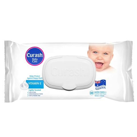 Curash Baby Wipes Vitamin E 80 Pack image 0 Large Image