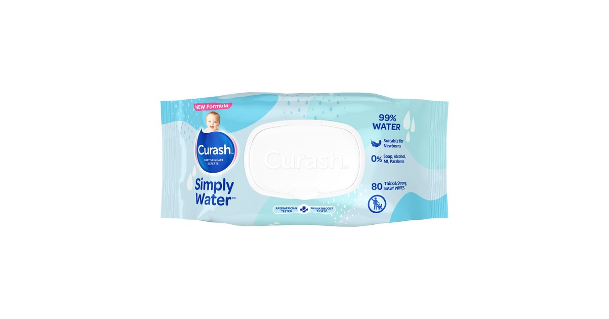 Curash Baby Wipes Simply Water 80 Pack