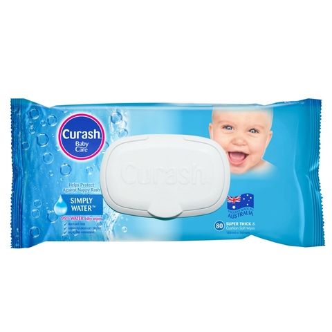 Curash Baby Wipes Simply Water 80 Pack image 0 Large Image