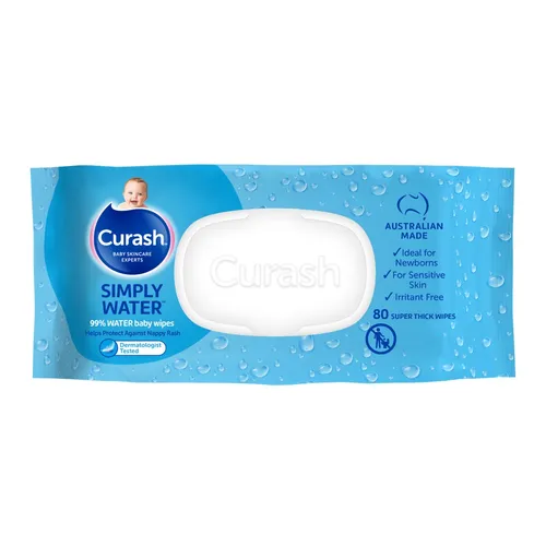 Curash Baby Wipes Simply Water 80 Pack Baby Bunting AU