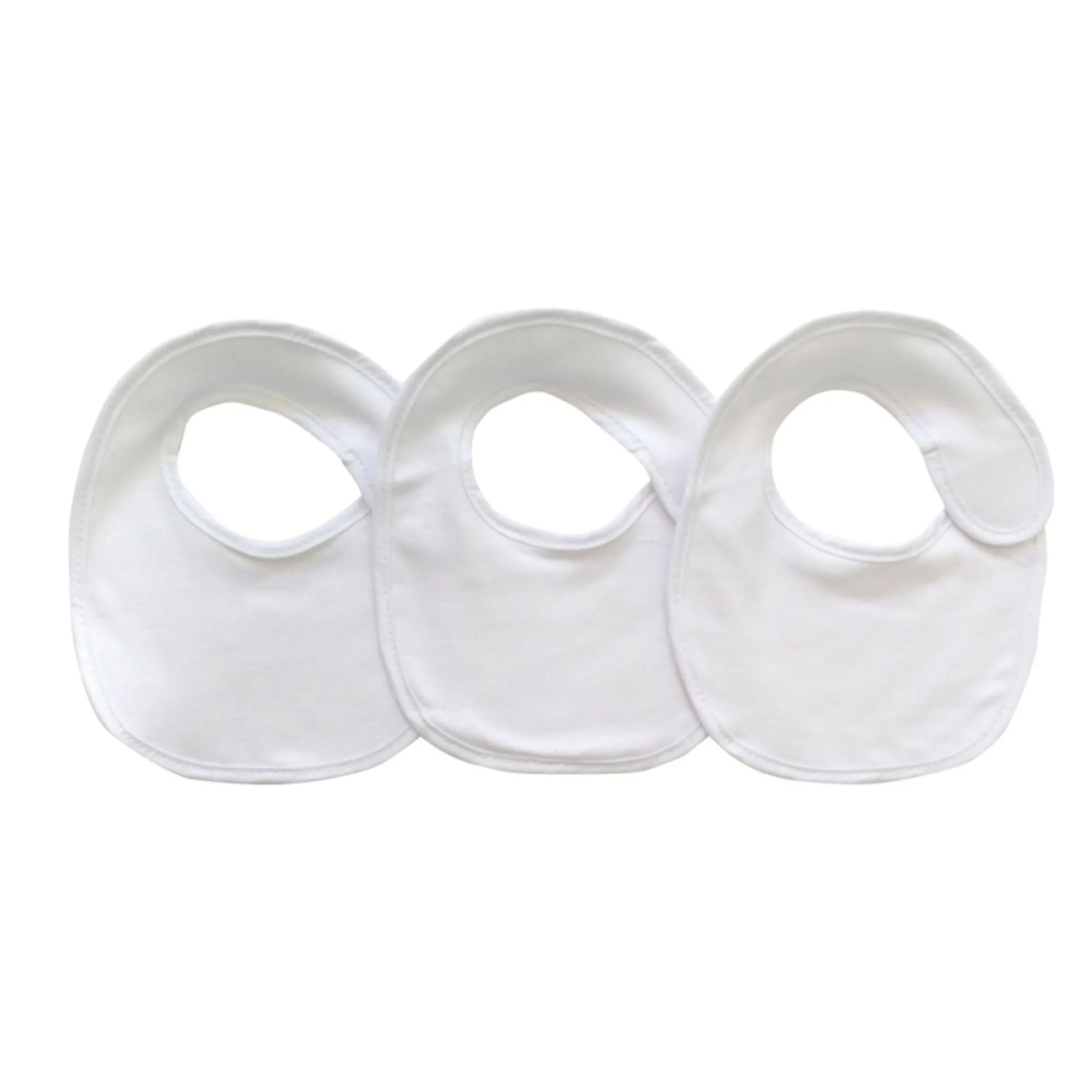 4Baby Newborn Jersey Soft Bib White 3 Pack