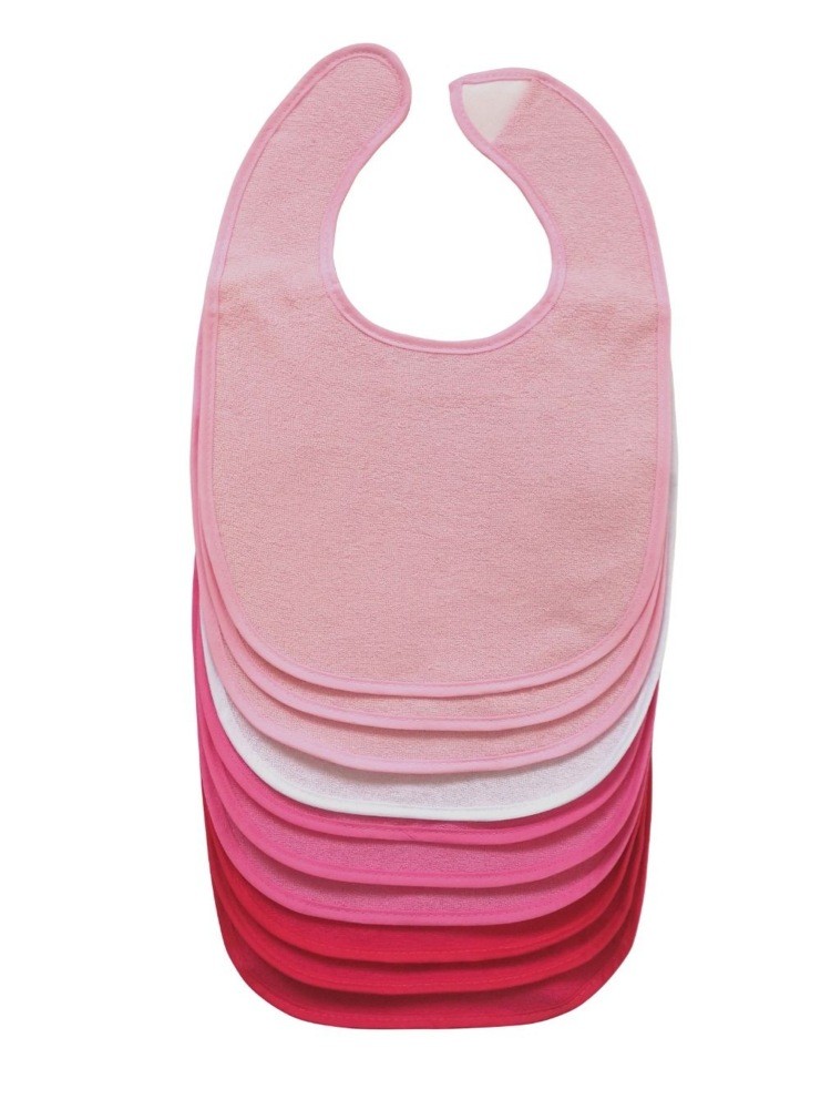 4Baby Large Terry Waterproof Bib Girl 10 Pack Cloth Baby Bunting NZ