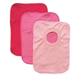 4Baby Large Terry Popover Bib Girl 3 Pack image 0