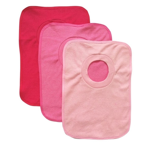 4Baby Large Terry Popover Bib Girl 3 Pack image 0 Large Image