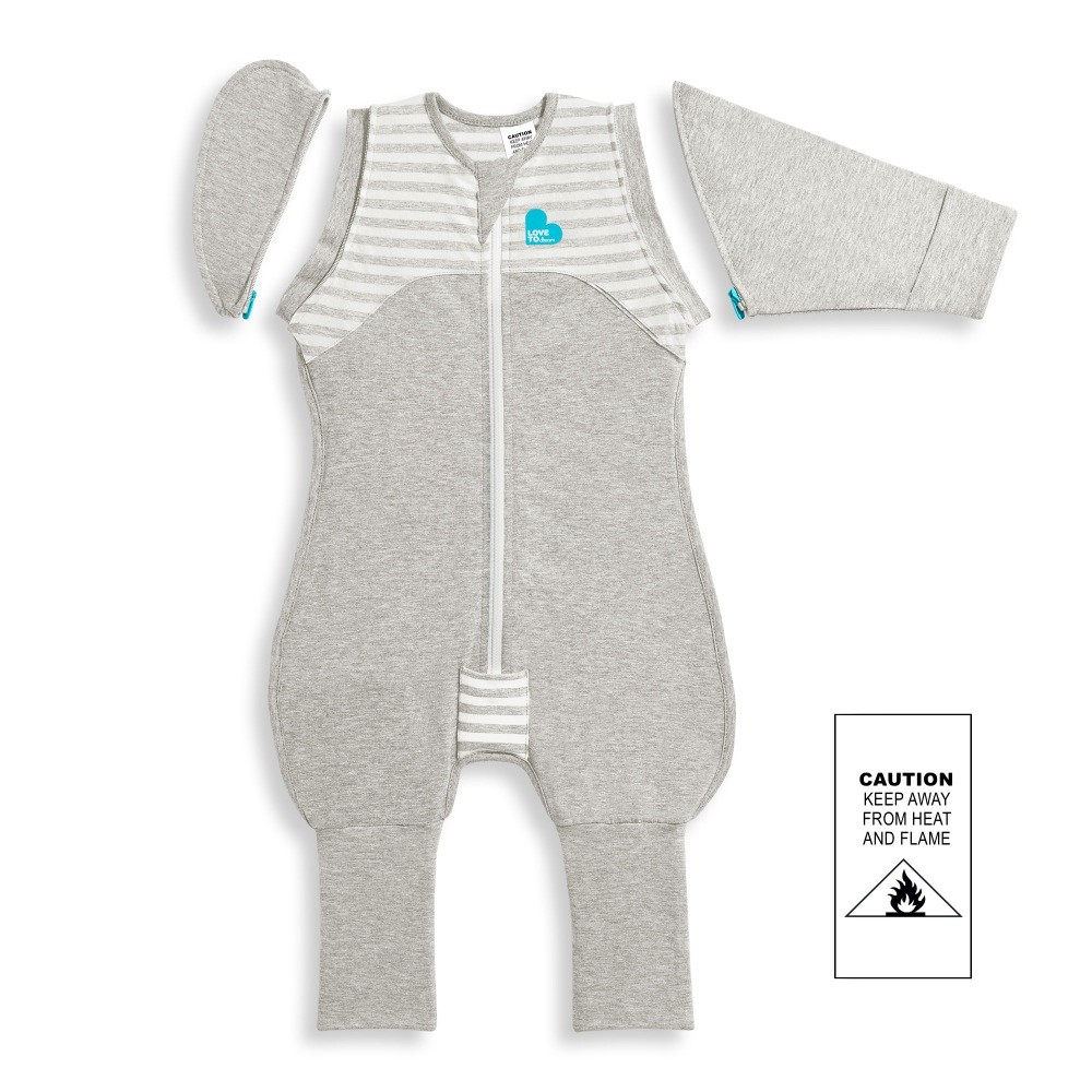 Love To Dream Swaddle Up Transition Suit 1.0 Tog Grey Medium Swaddles