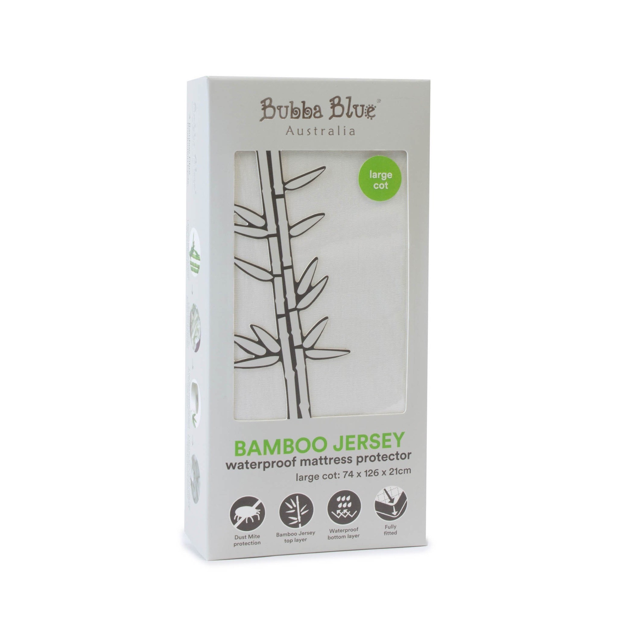 Bubba Blue Bamboo Jersey Mattress Protector Cot Large