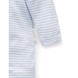Purebaby Zip Growsuit Blue Melange Stripe image 2