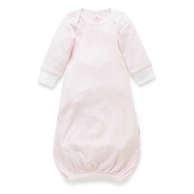 Purebaby Sleepsuit Pink Melange Stripe