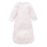 Purebaby Sleepsuit Pink Melange Stripe image 1