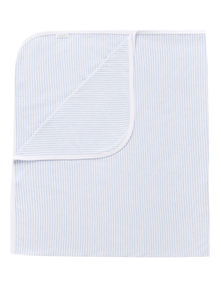 Purebaby Bunny Rug Blue Melange Stripe