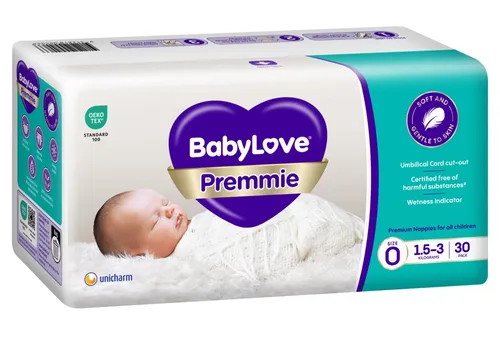 Babylove Nappies Premmie Size 30 Pack Baby Bunting NZ